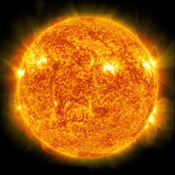 Fototapeta Sun. Global warming (Collage from images www.nasa.gov)