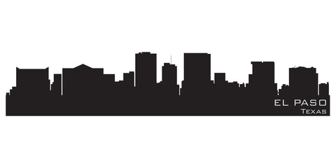Obraz premium El Paso, Texas skyline. Detailed vector silhouette
