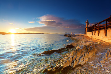 lighthouse in Zadar - obrazy, fototapety, plakaty