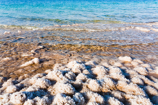 crystalline coastline of Dead Sea