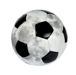 soccer ball in the form of the Moon. (isolated)