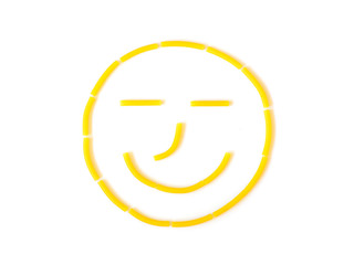 Smiley aus Nudeln