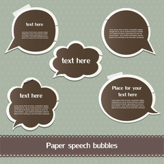 Paper speech bubbles