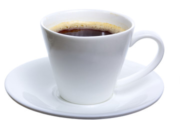 Coffee Cup with saucer isolated on white