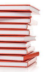 Books on a white background
