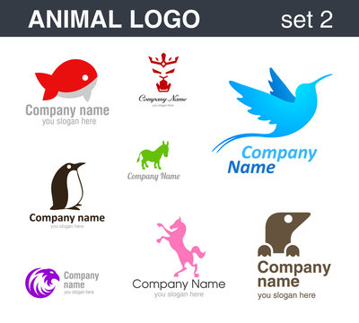 Abstract logo. Animal logotypes.