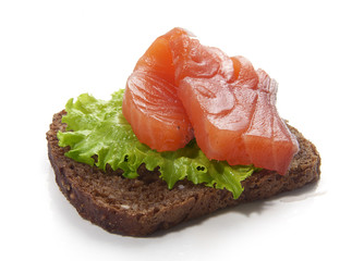 Sandwich with salmon