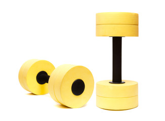 Dumbbells for aqua on white
