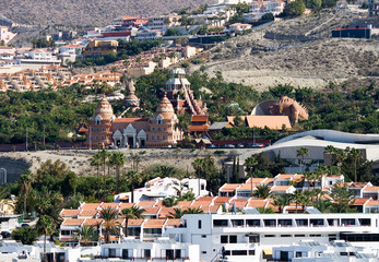 Naklejka premium Siam-park at the foot of the mountain on Tenerife, Canary