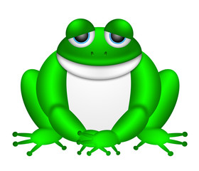 Cute Green Frog Illustration