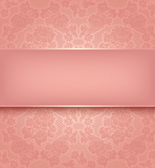 Lace template, ornamental pink flowers background