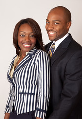 Romantic black couple together smiling