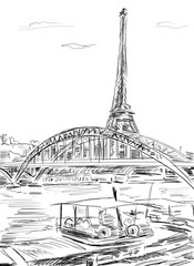 Eiffeltoren, Parijs illustratie