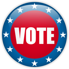 United States Election Vote Button.
