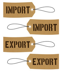 Etiquettes Import/Export
