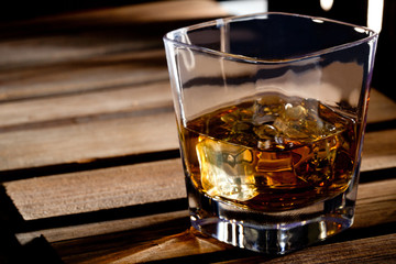 Glass of scotch whiskey