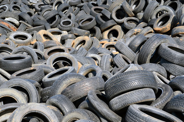 pile of old tires