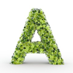 Texteffekt Moleküle grün A