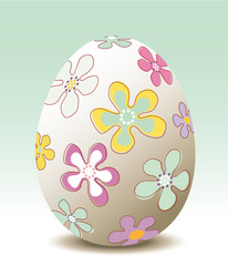 Osterei mit Blümchen