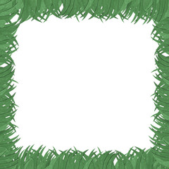 border of Green grass texture made by recycle paper