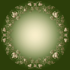 Green-gold easter frame