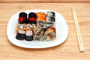 set of rolls on plate