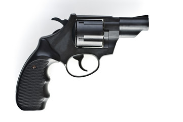 Revolver on a white background