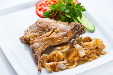 Rabbit with a garnish