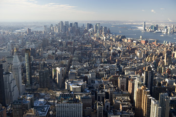 Fototapeta na wymiar Manhattan widok z lotu ptaka