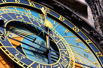 Célèbre horloge astronomique médiévale à Prague, République tchèque