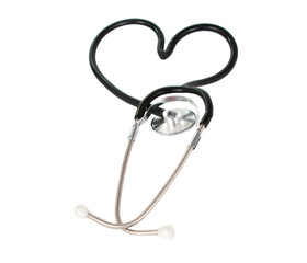 stethoscope as a heart