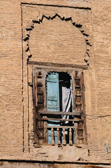 Arabic style old window in Fes, Morocco