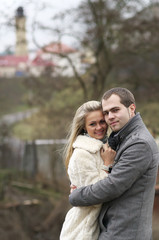 Fototapeta premium Young Happy Woman And Man