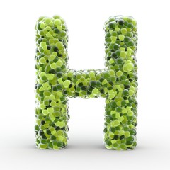 Texteffekt Moleküle grün H
