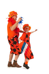 Dutch orange soccer supporters