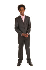 Black business man standing