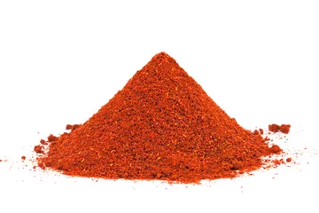 Cercles muraux Herbes Pile of ground Paprika isolated on white background.