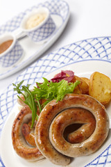 sausages and potatoes