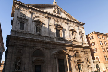 Fototapeta na wymiar Church in central Rome Italy