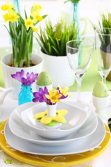 Place setting for Easter