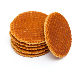 Dutch Waffles isolated on white background