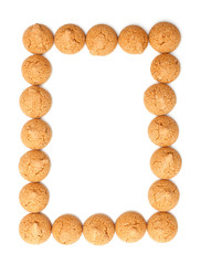 Traditional italian almond cookies - amaretti, frame