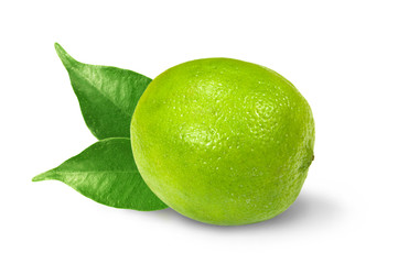 Fototapeta na wymiar lime with leaves