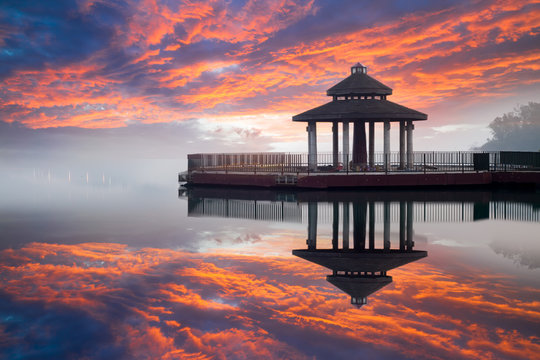 Sunrise Of Sun Moon Lake, Taiwan