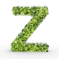 Texteffekt Moleküle grün Z