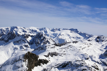 Obraz premium Domaine Les Trois Vallées dans les Alpes