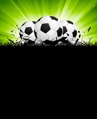 Background with soccer balls