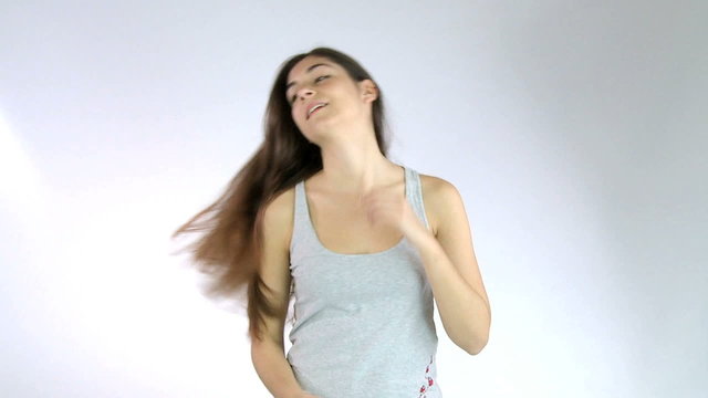 hair in motion slowmotion