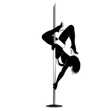 pole dancer vectorial silhouette