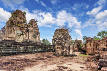 Ancient buddhist khmer temple in Angkor Wat complex